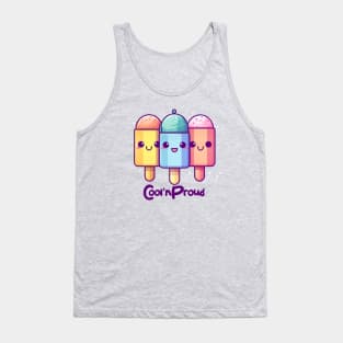 Kawaii Colorful Popsicles Tank Top